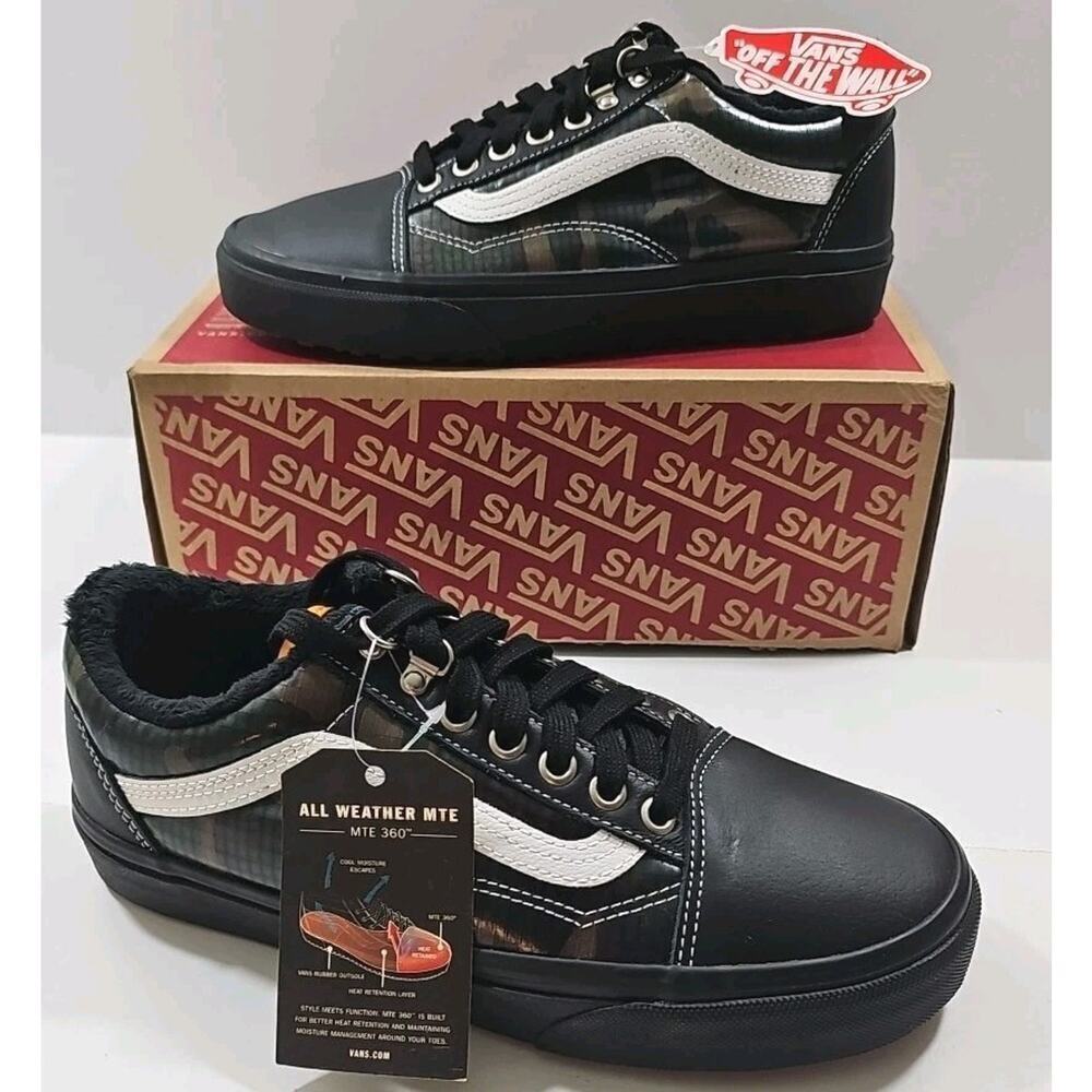 VANS~Woman 8.5, Men's 7~ Insulated Old Skool MTE Black/Camo All Weather NEW.